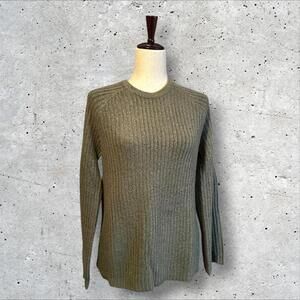 Fever Olive Green Ribbed Knit Sweater Medium NWT